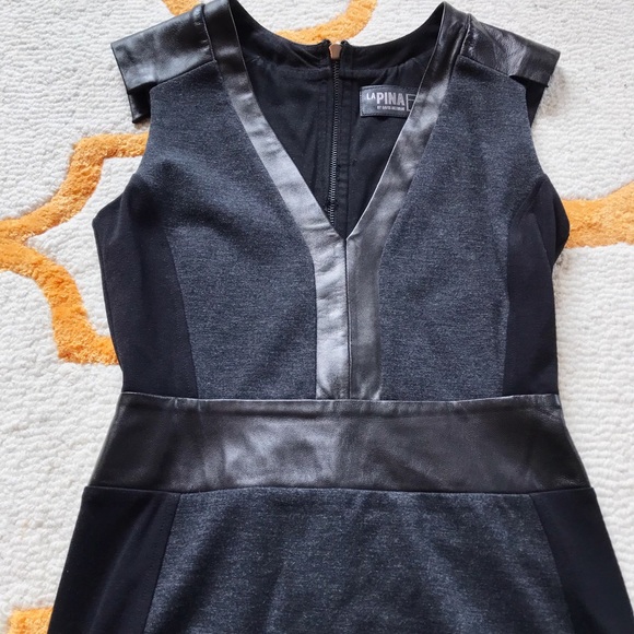 Black And Gray Curve Hugging Dress - Picture 2 of 6